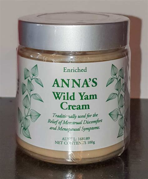 Annas yam cream - Anna’s Wild Yam Cream is a TGA registered product made from natural ingredients. It is traditionally used for the relief of menstrual discomfort and symptoms surrounding menopause and perimenopause. It works by activating pathways in the body that lead to the production of 4 natural compounds in the body that are needed to support womens health.